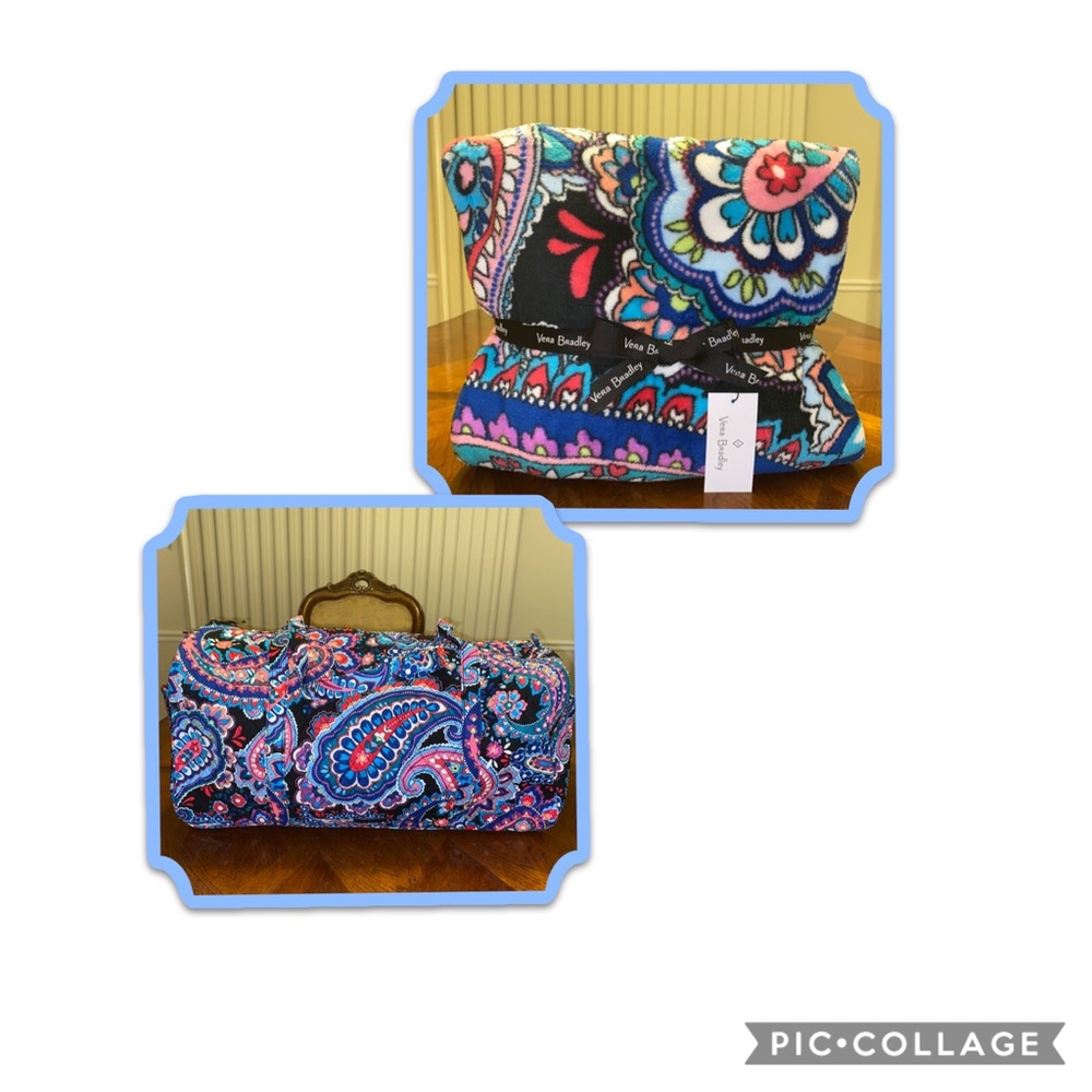 NWT Vera Bradley Large Duffel & Throw Blan…